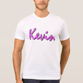 Rosa Logo Kevins auf Crewhals T-Shirt