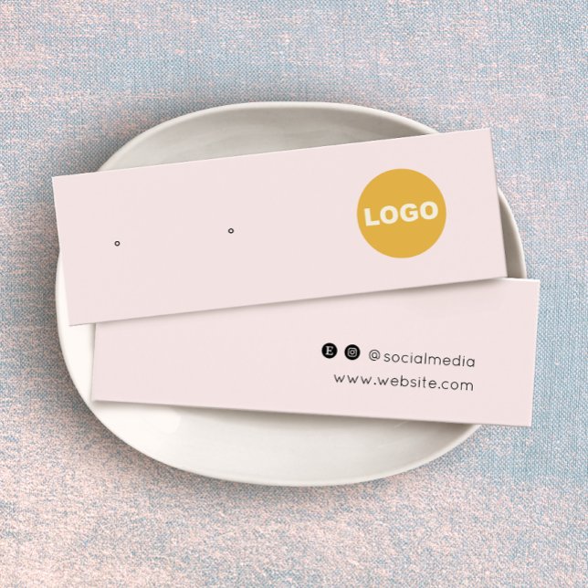 Rosa-Logo-Logo-Plakette mit Schmuck-Display-Karte (Von Creator hochgeladen)