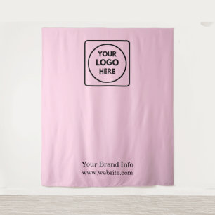 Rosa Logo   Moderne Foto-Branding Wandteppich