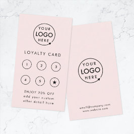 Rosa-Logo | Modernes Business Rewards Punch Treuekarte
