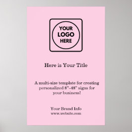 Rosa-Logo | Modernes WerbeBranding Poster