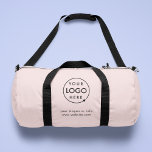 Rosa | Logogeschäft Beruflich Duffle Bag<br><div class="desc">Eine einfache,  rosa,  kundenspezifische Business-Vorlage in modernem minimalistischem Stil,  die leicht mit Ihrem Firmenlogo und Firmenlogo oder info aktualisiert werden kann. Wenn Sie Hilfe bei der Personalisierung dieses Produktes benötigen,  kontaktieren Sie mich bitte über den unten stehenden Nachrichtenkopf und ich werde Ihnen gerne weiterhelfen.</div>