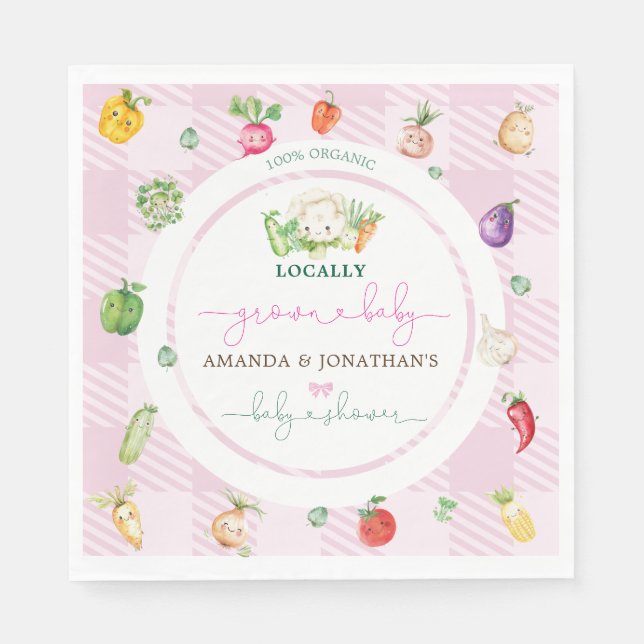 Rosa, lokal angebaute Kinderdusche Serviette (Vorderseite)