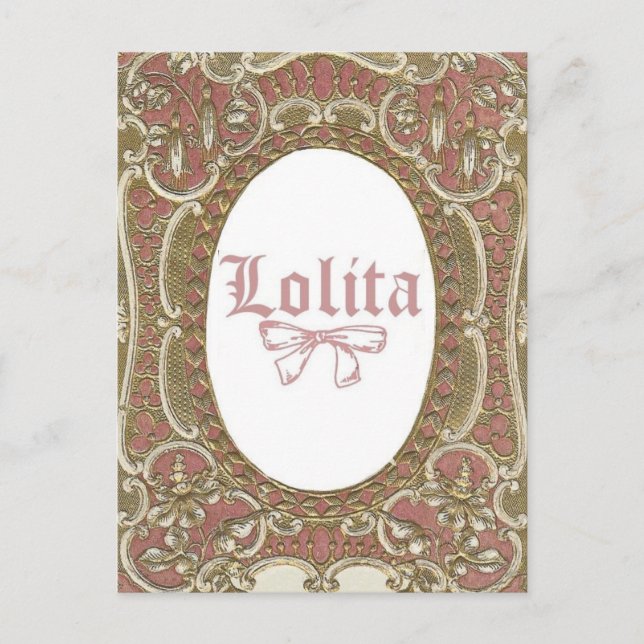 Rosa Lolita Postkarte (Vorderseite)