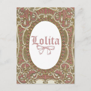 Rosa Lolita-Postkarte Postkarte