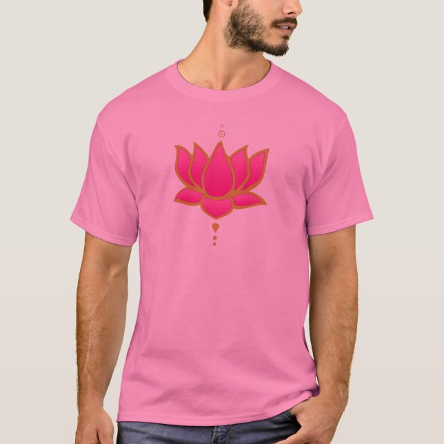 Rosa Lotos-Blume T-Shirt (Vorderseite)