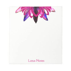 Rosa Lotos-Blumen-Yoga-Lehrer-holistischer Notizblock
