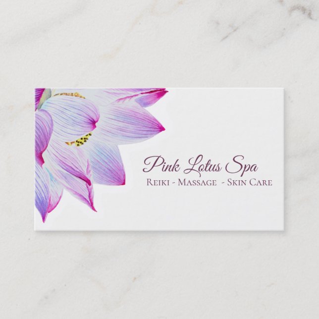 *~* rosa Lotos-Wellness-Center - Reiki Visitenkarte (Vorderseite)