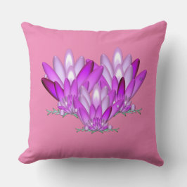 Rosa Lotus blossom auf rosafarbenem Hintergrund Kissen