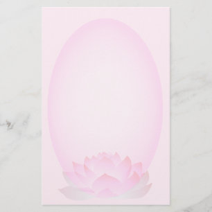 Rosa Lotus BLossom Stationär Briefpapier
