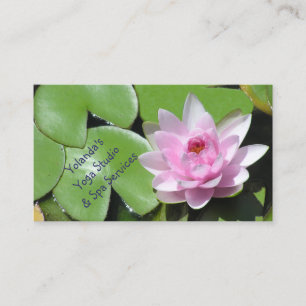 Rosa Lotus Blossom und Grüne LilyPads, individuell Visitenkarte