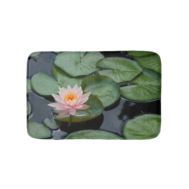 Rosa Lotus-Blume Badematte (Vorderseite)