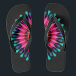 Rosa Lotus-Blume Flip Flops<br><div class="desc">Es ist Spaß, maßgeschneiderte Hochzeitsflip Flops mit schwarz und rosa lotus Blume.</div>