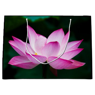 Rosa Lotus-Blume Große Geschenktüte