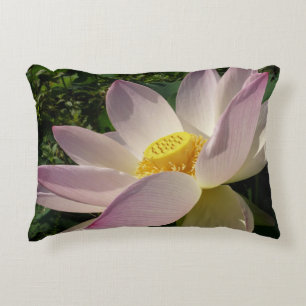 Rosa Lotus Blume III Sommer-Blütenzeit Dekokissen