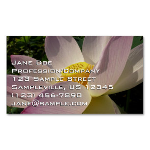 Rosa Lotus Blume III Sommer-Blütenzeit Magnetische Visitenkarte