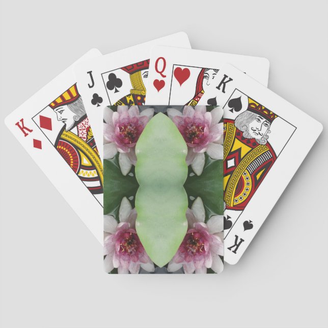 Rosa Lotus-Blume Kartenspielen Spielkarten (Rückseite)