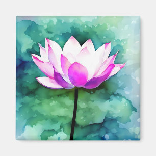 Rosa Lotus Blume Magnet