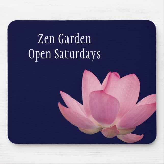 Rosa Lotus-Blume Mousepad (Vorne)