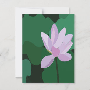 Rosa Lotus-Blume Postkarte