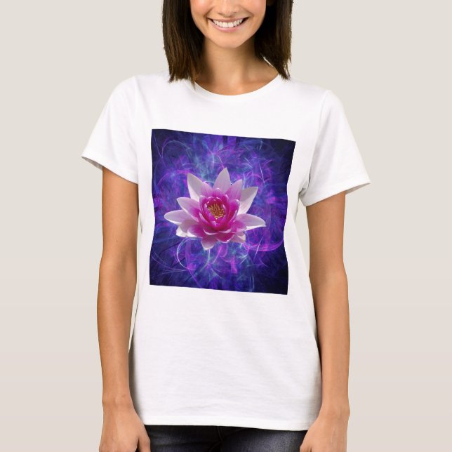 Rosa Lotus Blume T-Shirt (Vorderseite)
