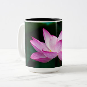 Rosa Lotus-Blume Zweifarbige Tasse