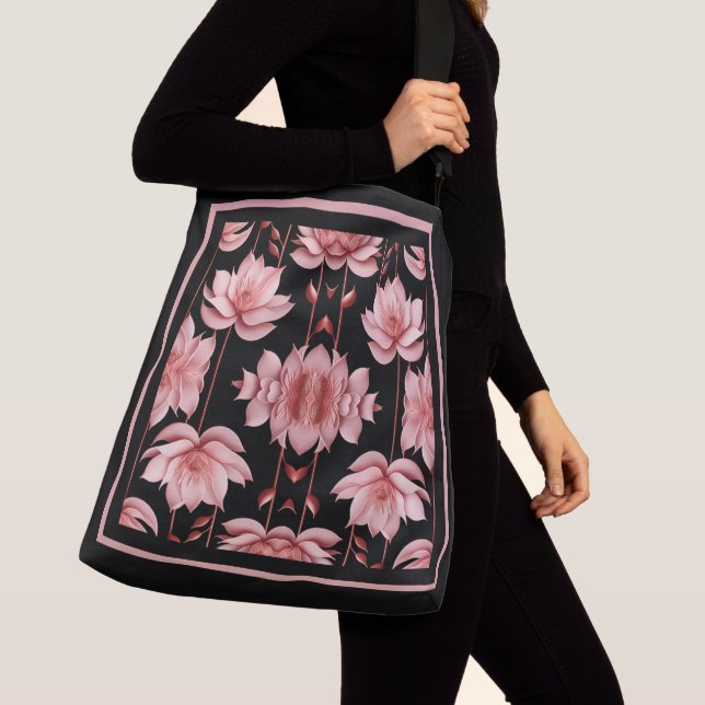 Rosa Lotus Classic Tragetaschen Mit Langen Trägern (Von Nahem)