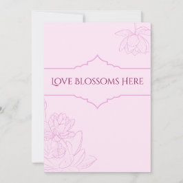Rosa Lotus Hochzeitseinladung Einladung