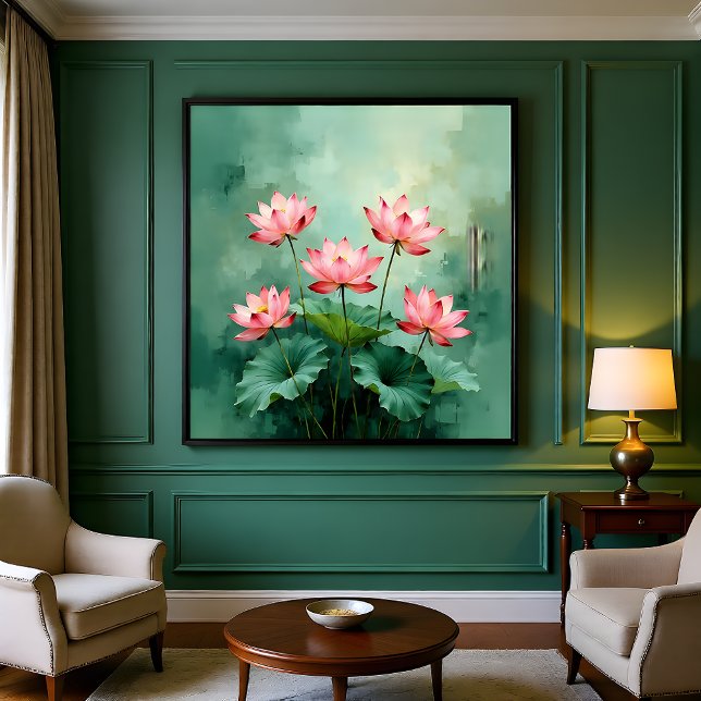 Rosa Lotus-Kunstwerk  Poster (Von Creator hochgeladen)