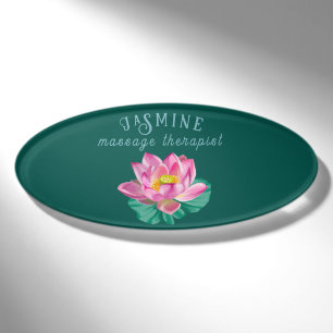 Rosa Lotus Salon, Massagetherapeut Namenschild