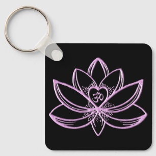 Rosa Lotus  Schlüsselanhänger