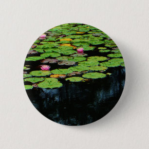 Rosa Lotus schwarz Button