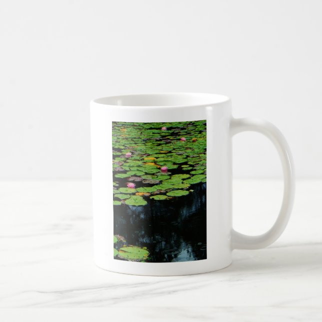 Rosa Lotus schwarz Kaffeetasse (Rechts)