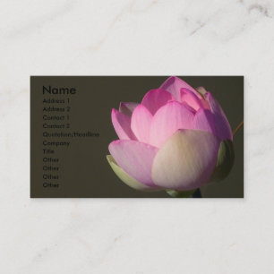 Rosa Lotus-Visitenkarte Visitenkarte