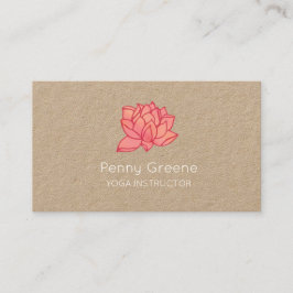 Rosa Lotus-Visitenkarte Visitenkarte