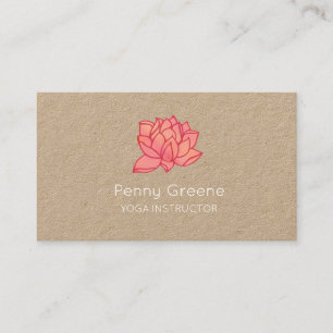 Rosa Lotus-Visitenkarte Visitenkarte