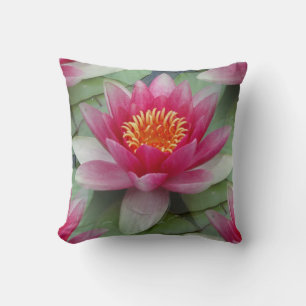 Rosa Lotus Wasser Lippenwirbel Kissen