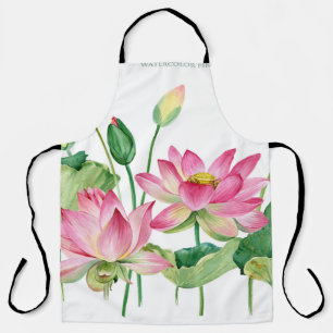 Rosa Lotus Wasserfarbengrenze Schürze