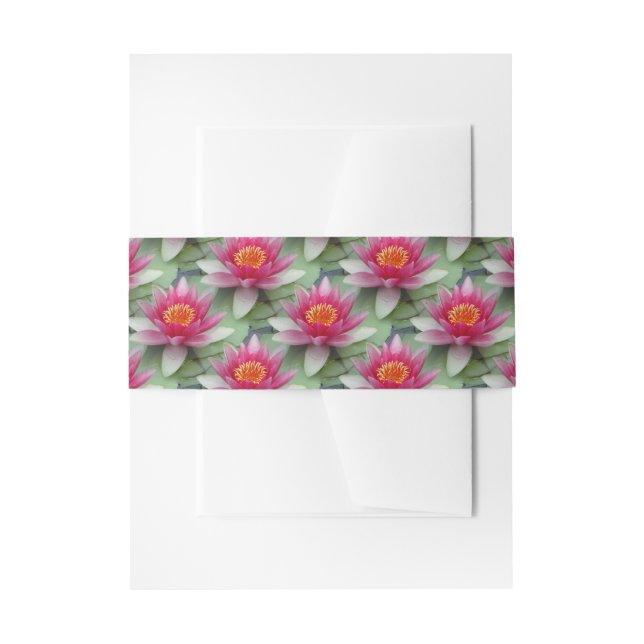 Rosa Lotus Wasserlilie Einladungsbanderole (Vorderseite Beispiel)