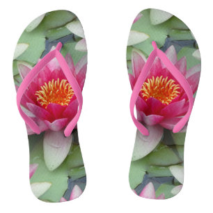 Rosa Lotus Wasserlilie Flip Flops