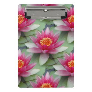 Rosa Lotus Wasserlilie Mini Klemmbrett