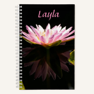Rosa Lotus-Wasserlilie Notizbuch