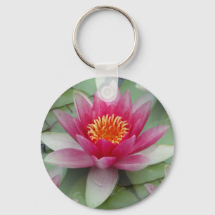 Rosa Lotus Wasserlilie Schlüsselanhänger