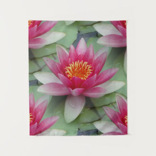 Rosa Lotus Wasserlilie Wandteppich