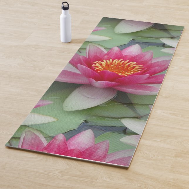 Rosa Lotus Wasserlilie Yogamatte (Beispiel)