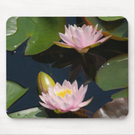 Rosa Lotus-Wasserlilien Maus-Pad Mousepad