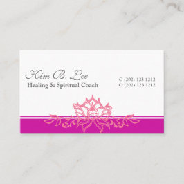 Rosa Lotus Yoga Erleuchtung Visitenkarte