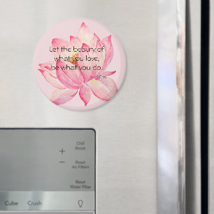 Rosa Lotusblume Rumi Schönheitszitat Magnet