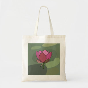 Rosa Lotusblume Tragetasche