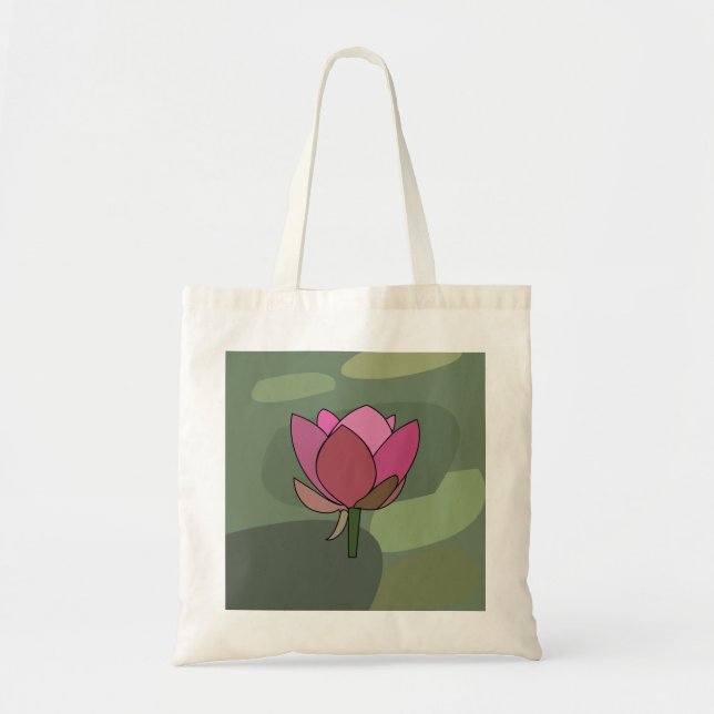 Rosa Lotusblume Tragetasche (Vorne)